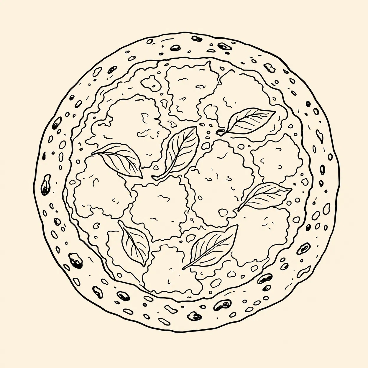 Hand-drawn illustration of a Tonino's pizza